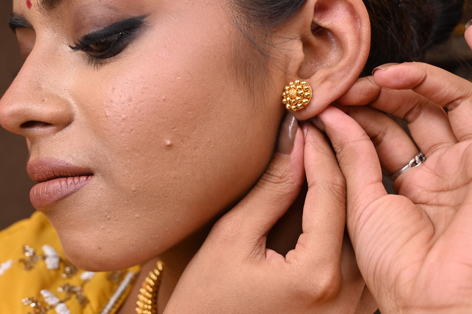 Royal Gold Beads Earrings